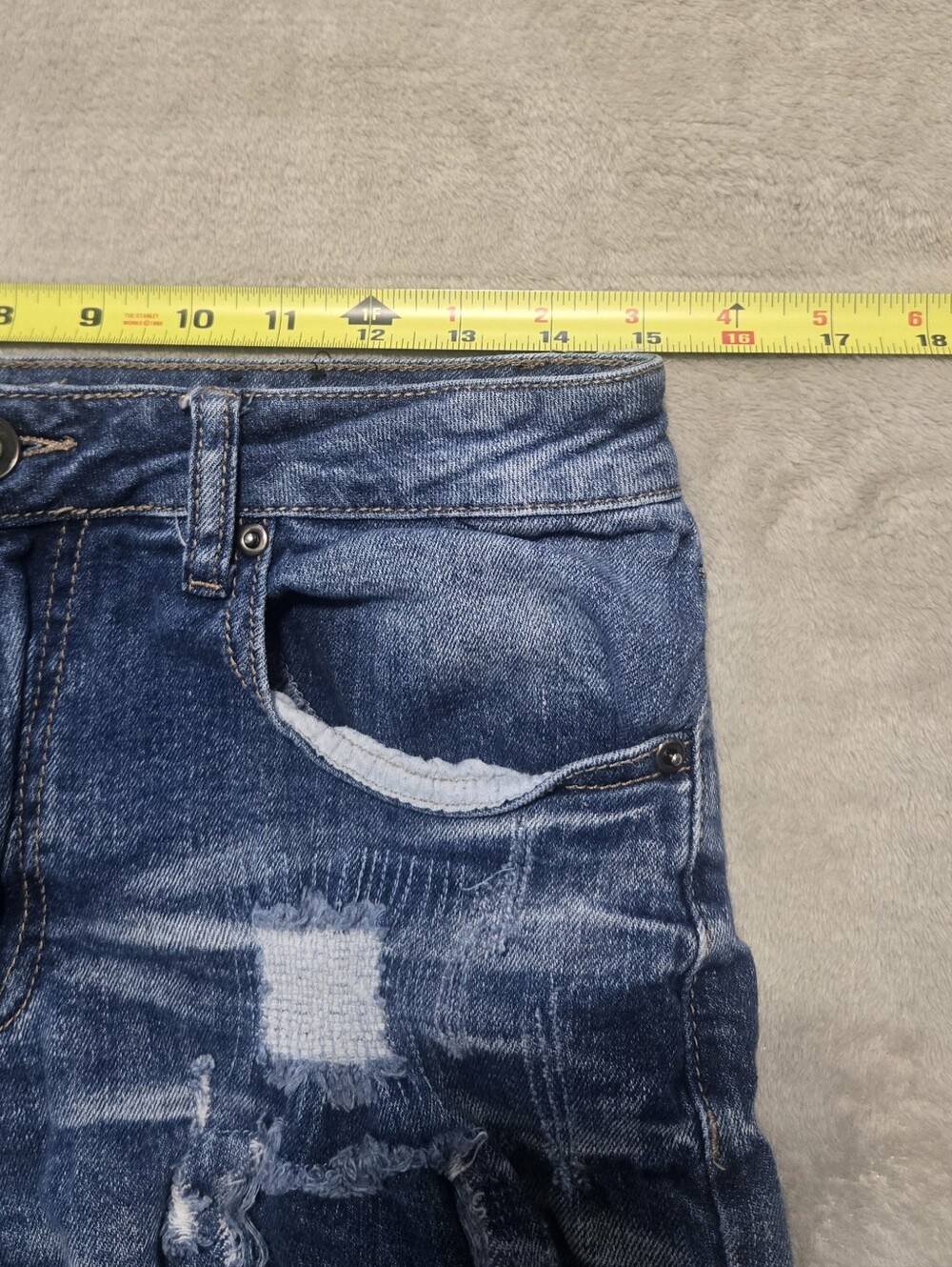 Carbon 2 Kobalt Distressed Denim Jean Shorts Mens Size 30 Inseam 11" - Picture 5 of 8